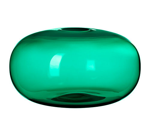 Decoración - 002.161.75 - Florero verde de vidrio redondo grande