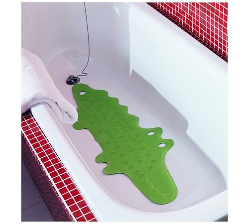 Niños - 101.381.63 - Tapete plástico para ducha cocodrilo verde